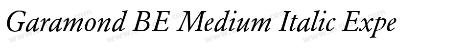 Garamond BE Medium Italic Expert字体转换